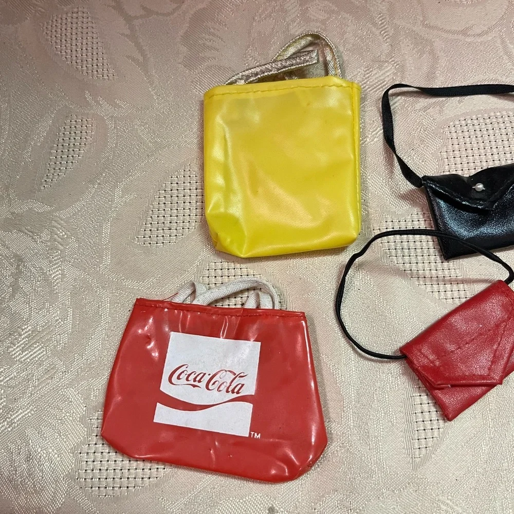 VTG Mattel Barbie Coca-Cola 7-Up Bags Purse Accessories Lot